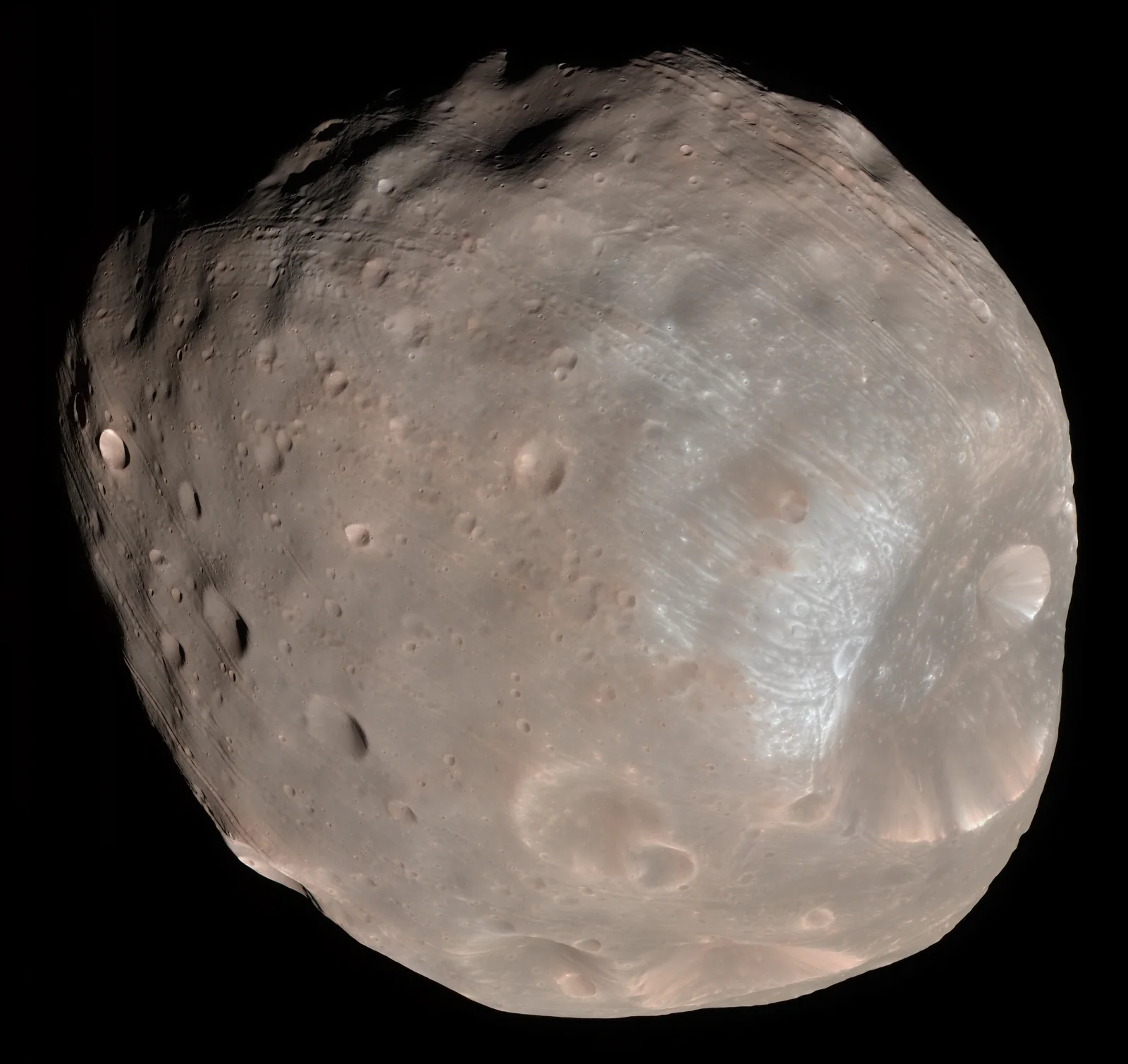 Fobos fotografiado por la sonda Mars Reconnaissance Orbiter