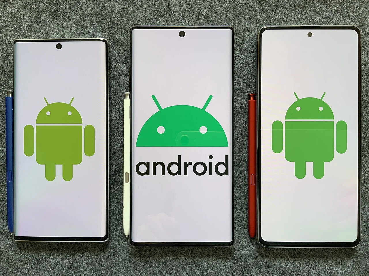 Teléfonos móviles con Android.