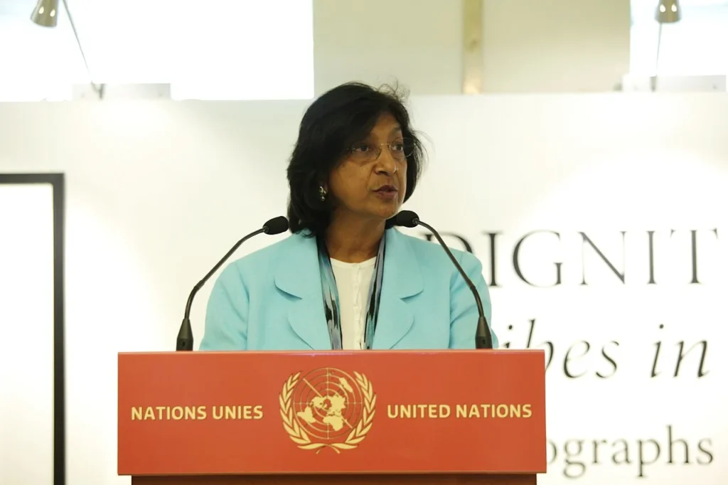 Retrato de archivo de Navi Pillay.