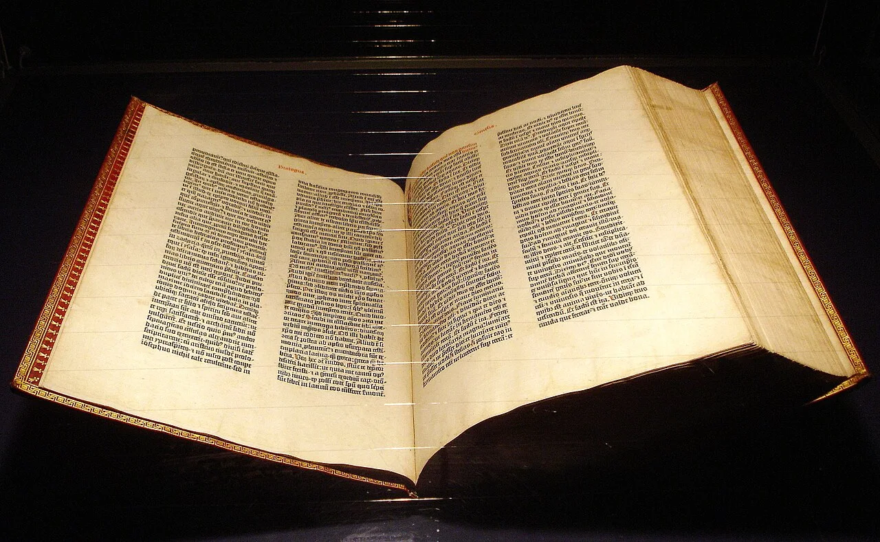 Ejemplar de la Biblia de Gutenberg.