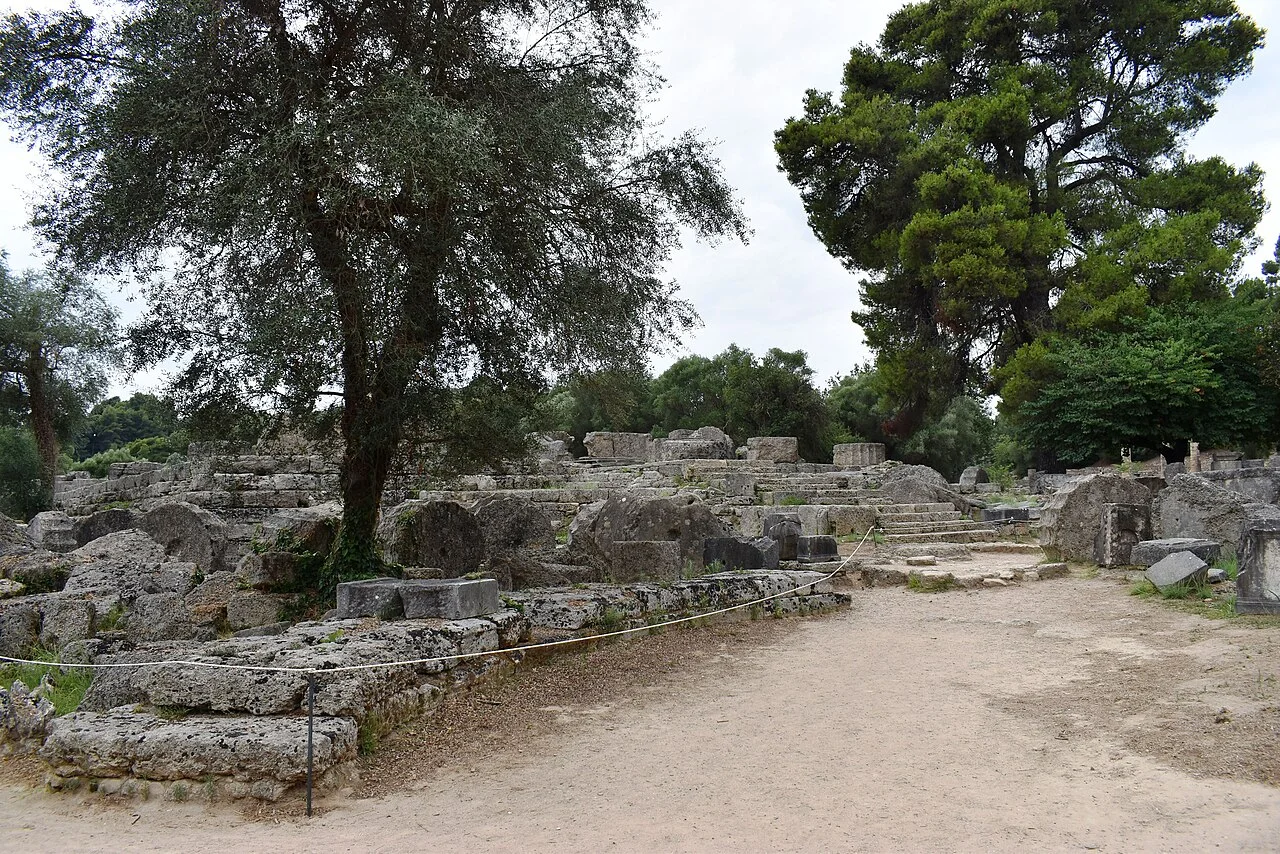 Restos del santuario de Olimpia, Grecia.