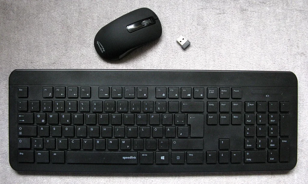 Teclado y ratón de ordenador.