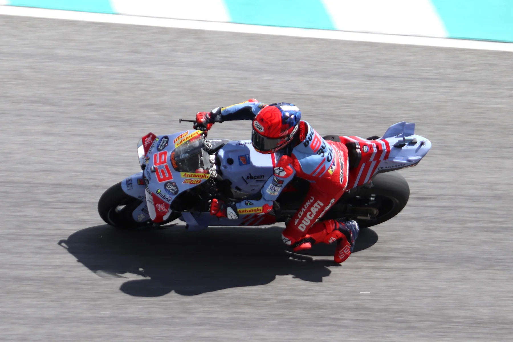 Marc Márquez sobre una Ducati del equipo Gresini en Sepang en 2024.