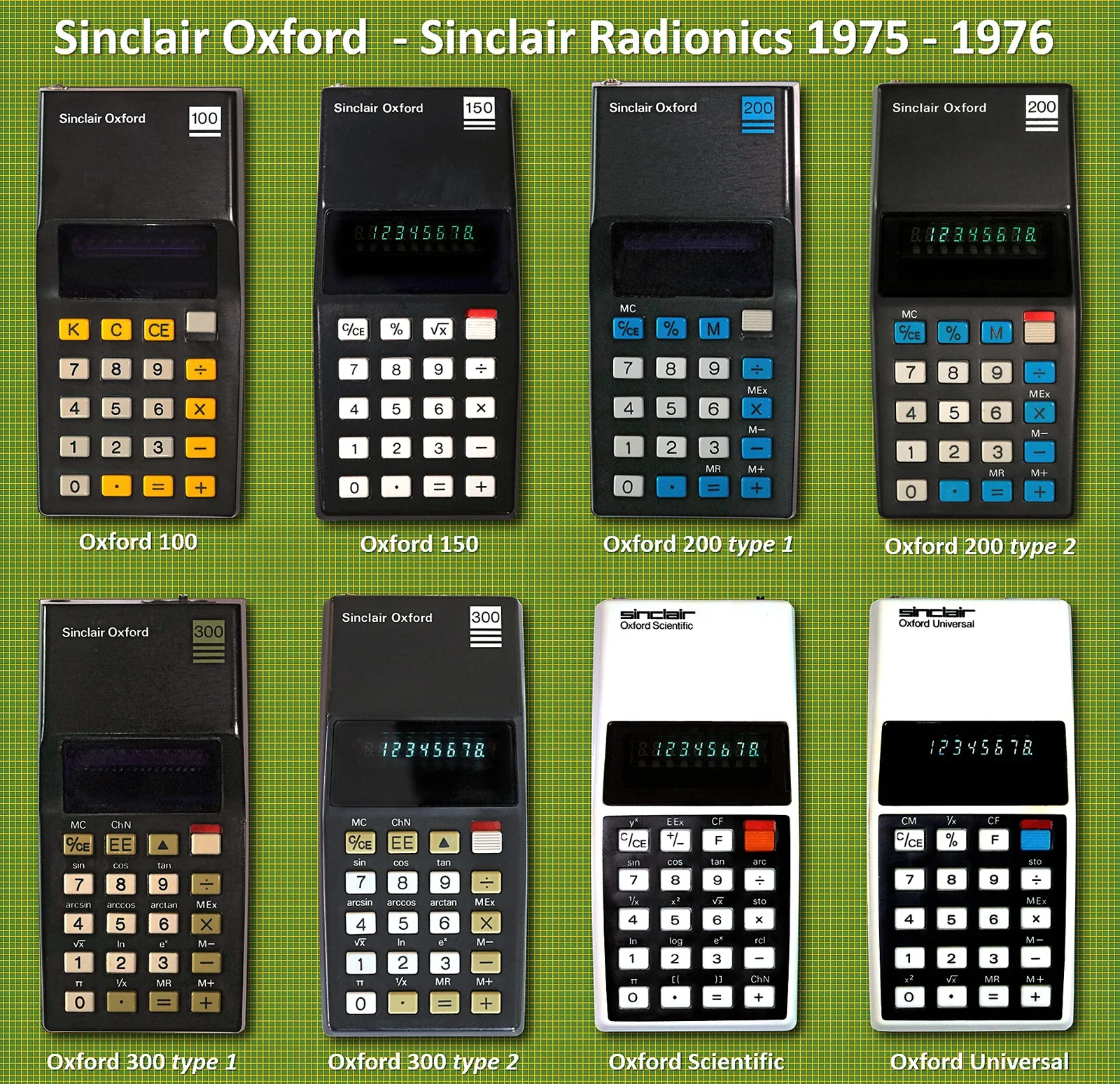 Calculadoras Sinclair Oxford.