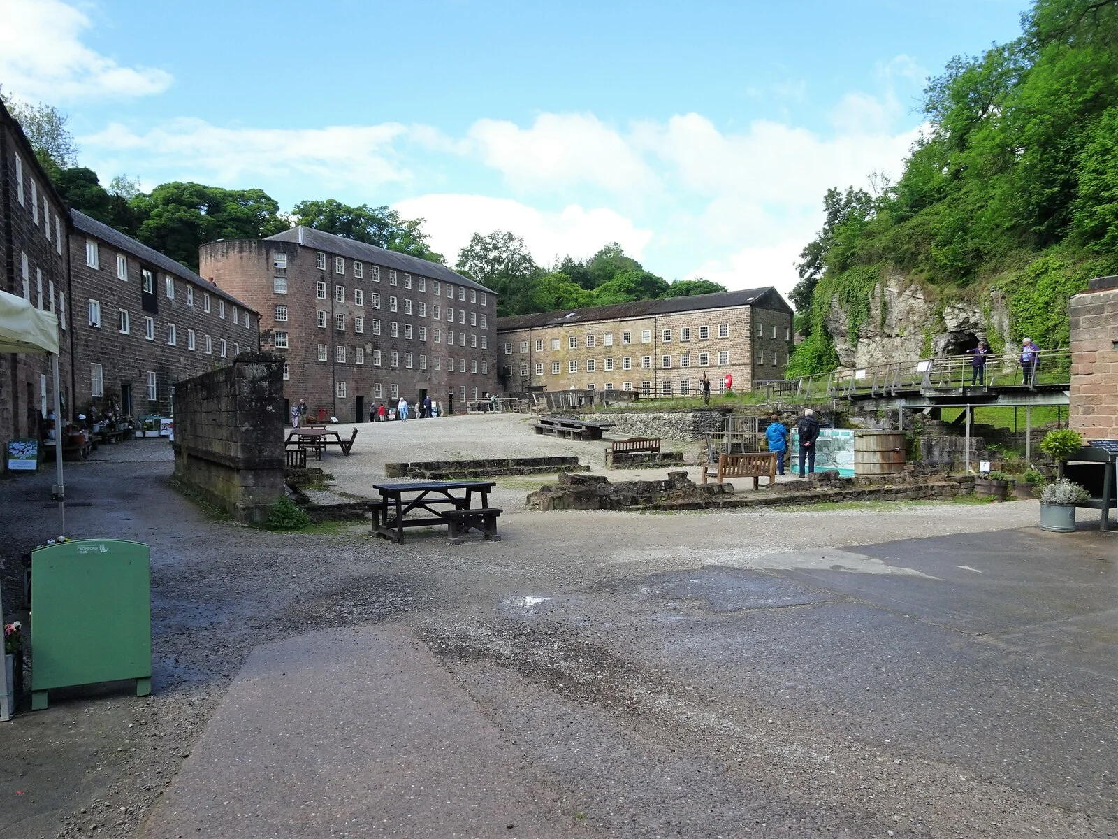 Fábricas de Cromford en el valle del Derwent, Inglaterra.