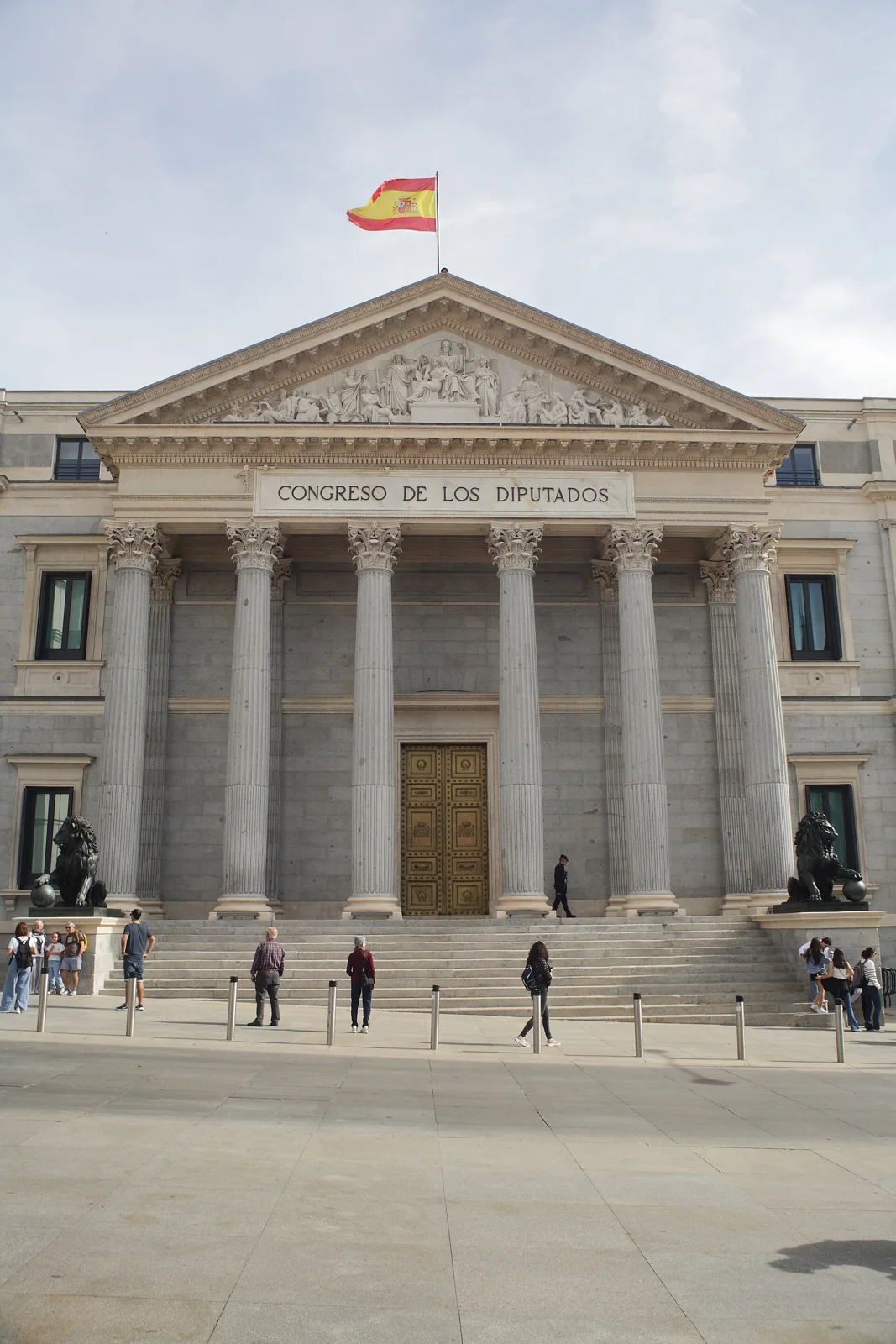Exterior del Congreso de los Diputados en Madrid.
