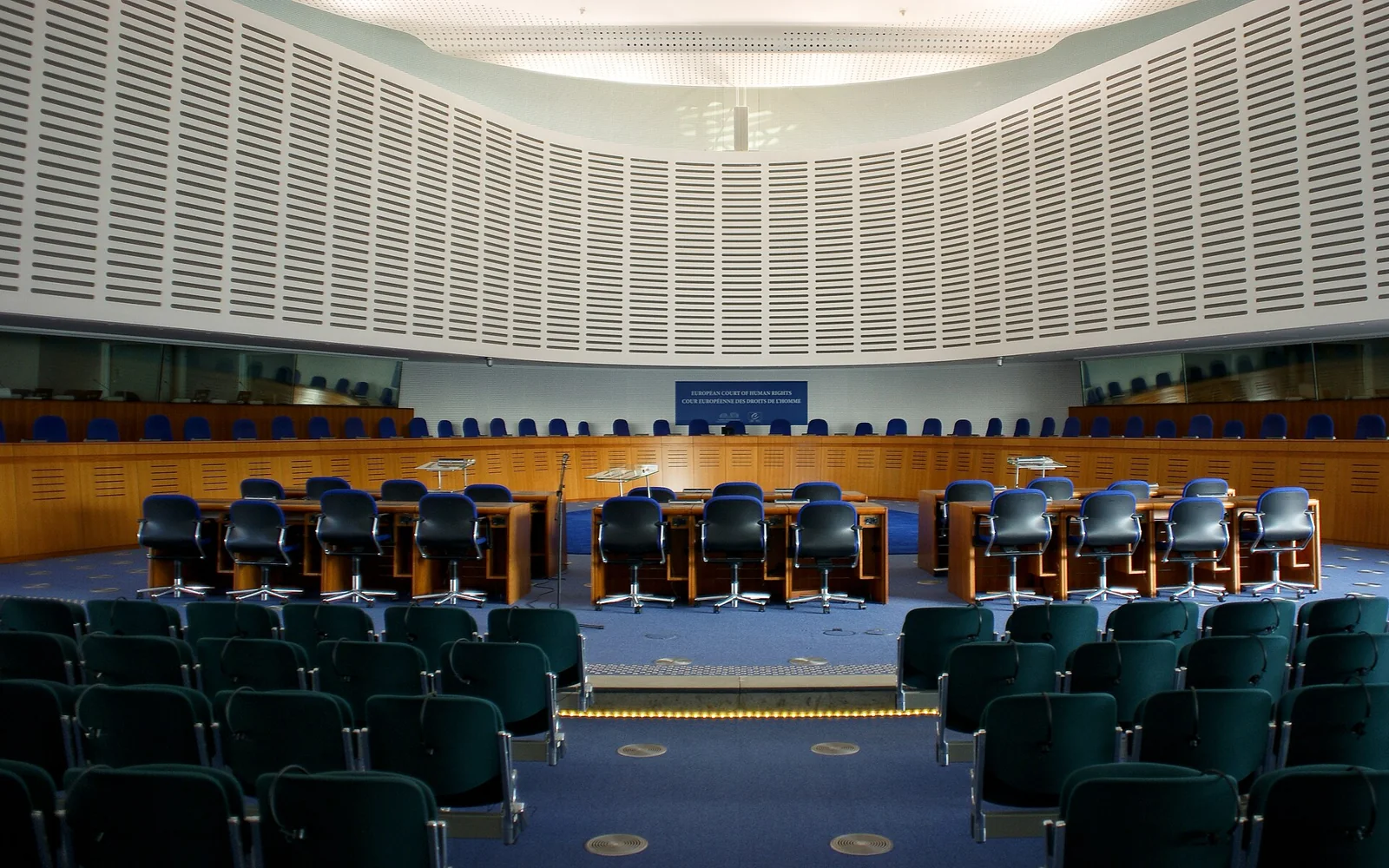 Sala de audiencias del Tribunal Europeo de Derechos Humanos.