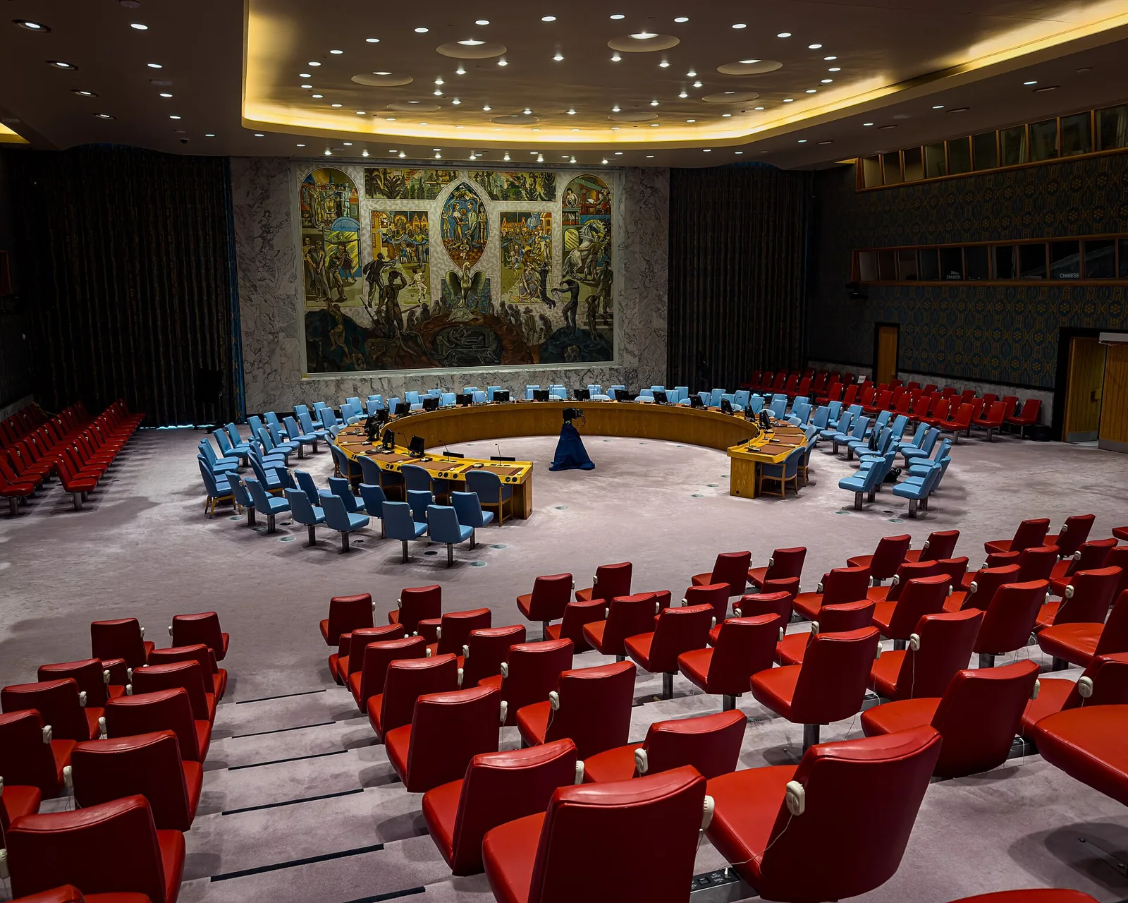 Sala del Consejo de Seguridad de las Naciones Unidas.