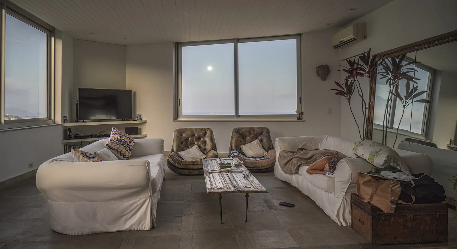 Salón amueblado de una vivienda.