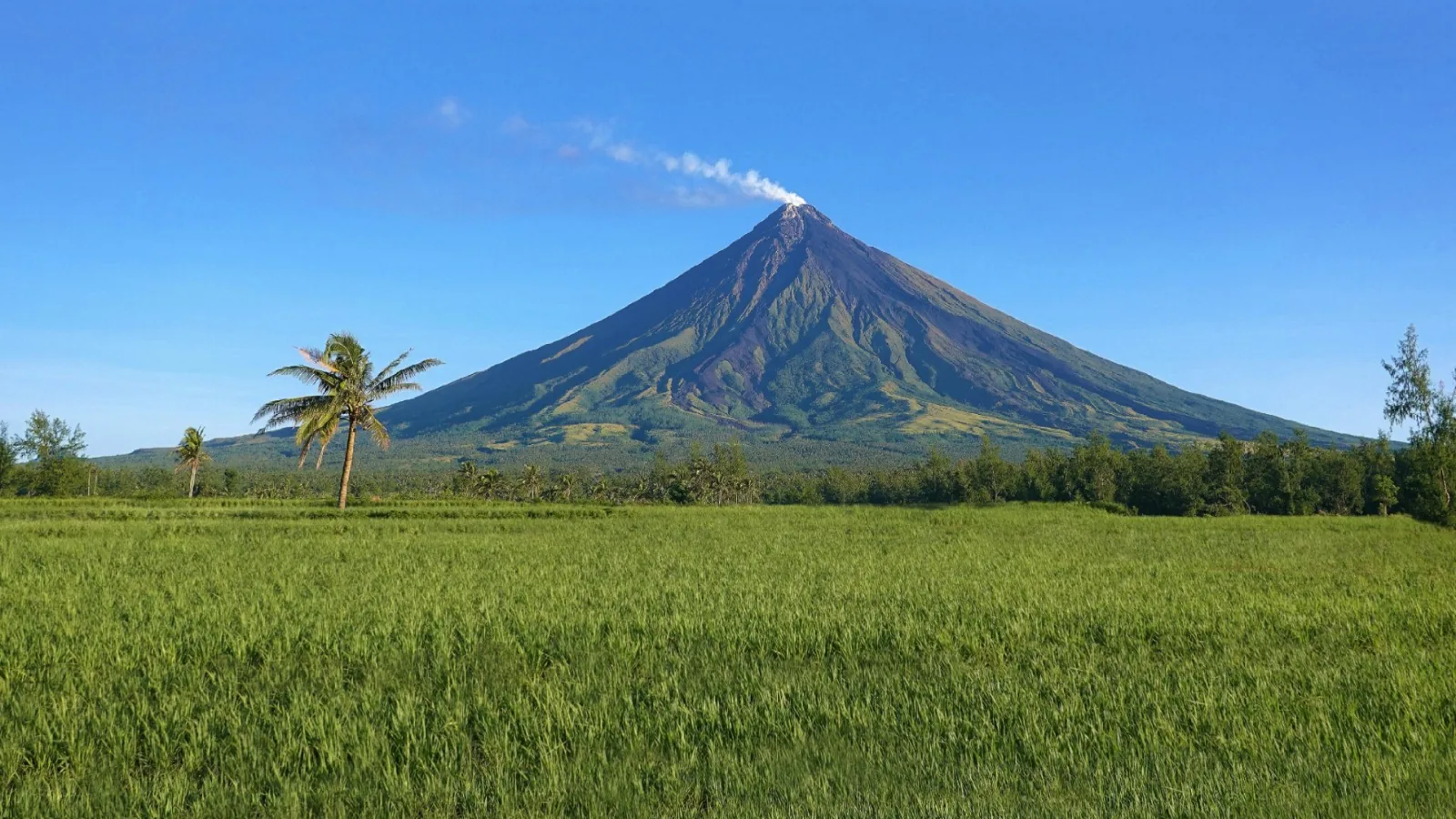 Volcán Mayón en marzo de 2020; imagen de archivo anterior a esta erupción